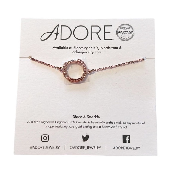 Adore Rose Gold Swarovski Crystal Braclet - Picture 2 of 4